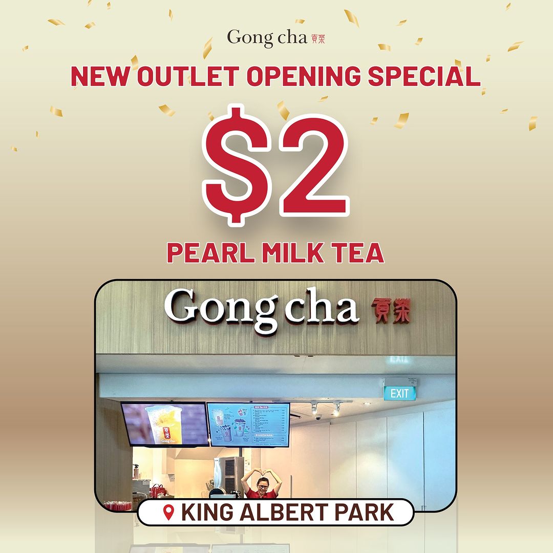 Gong Cha Grand Opening Special Pearl Milk Tea at 2 Singapore